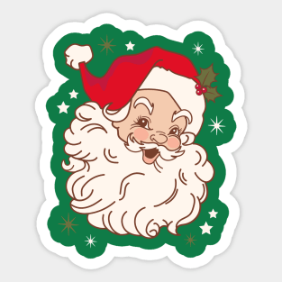 Retro Santa Claus Mid Century Modern Sticker